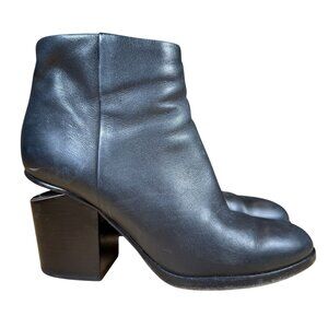 Alexander Wang Gabi Black Ankle Cutout Heel Boots Size 36